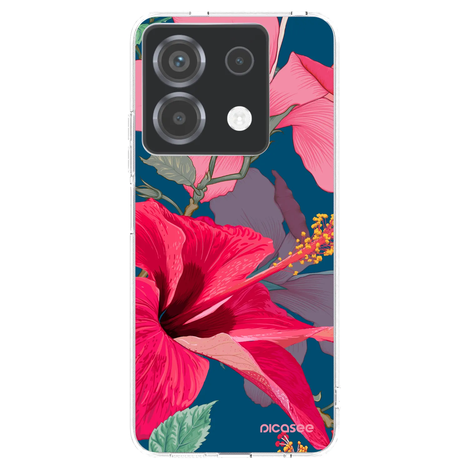 Picasee silikonski prozorni ovitek za Xiaomi Poco X6 - Hibiscus