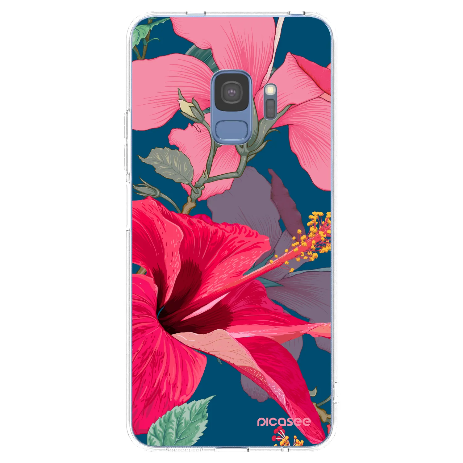 Picasee silikonski prozorni ovitek za Samsung Galaxy S9 G960F - Hibiscus