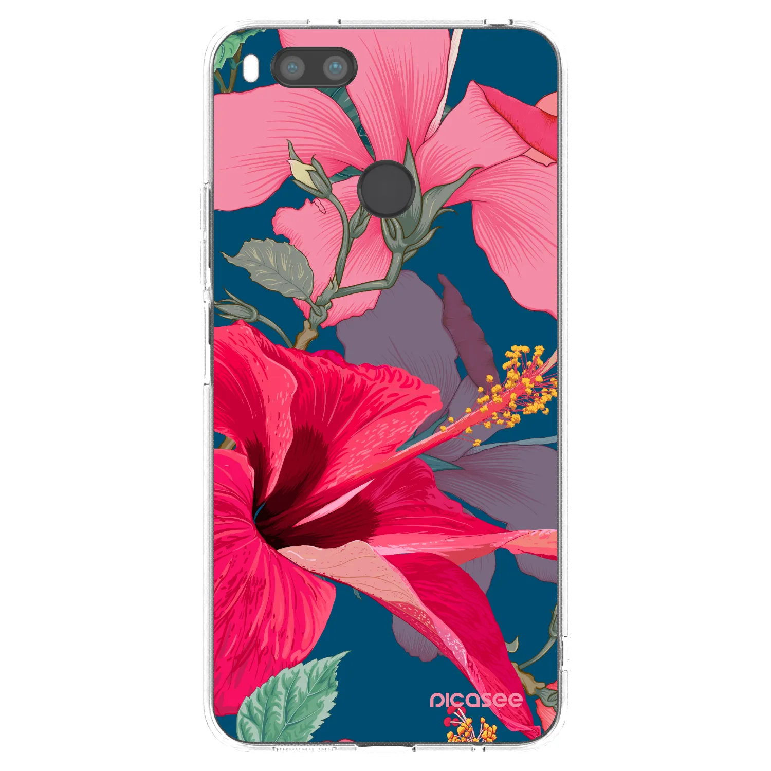 Picasee silikonski prozorni ovitek za Xiaomi Mi A1 Global - Hibiscus