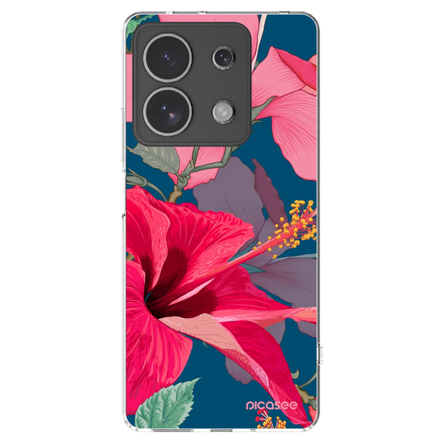 Picasee silikonski prozorni ovitek za Xiaomi Redmi Note 13 4G - Hibiscus