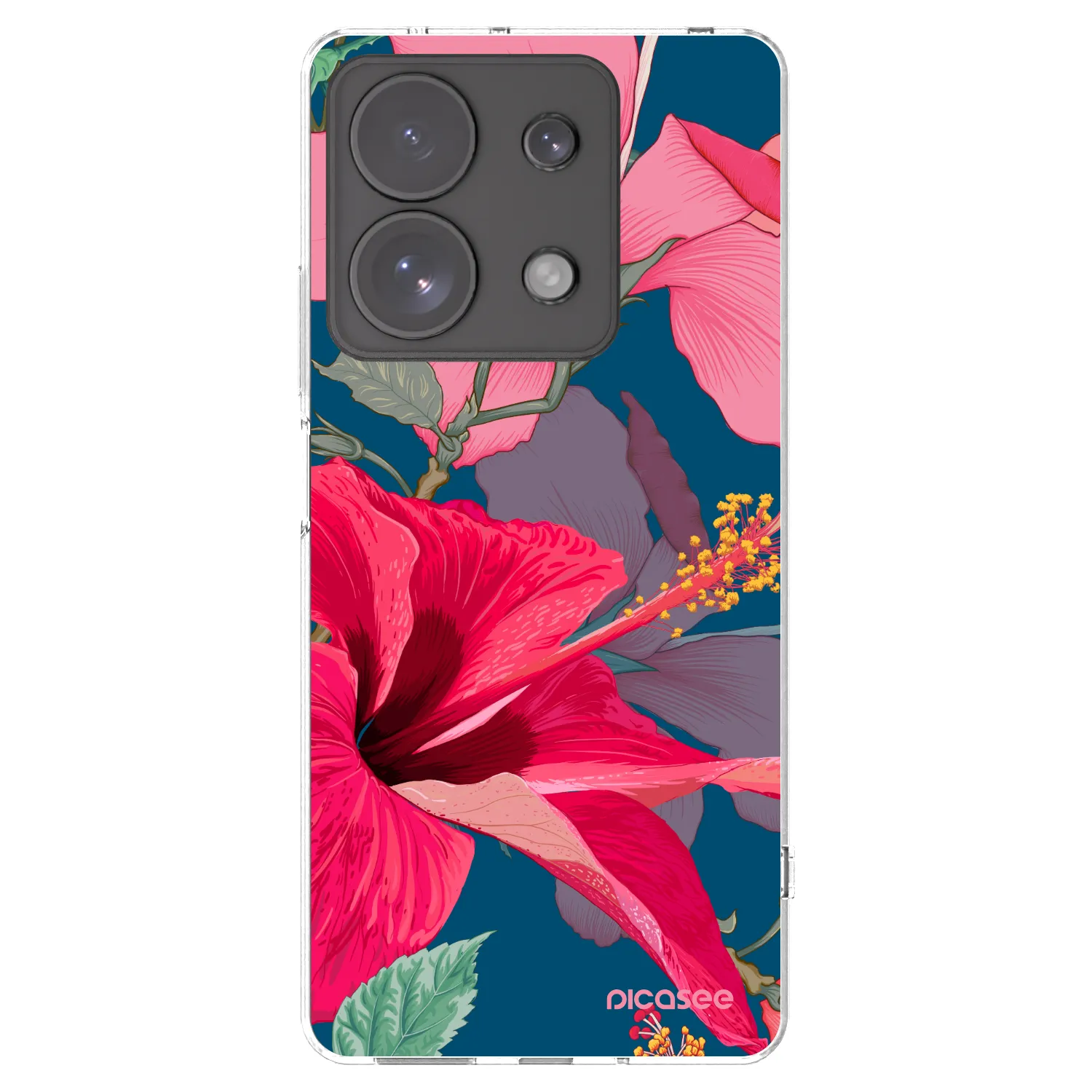 Picasee silikonski prozorni ovitek za Xiaomi Redmi Note 13 Pro 4G - Hibiscus