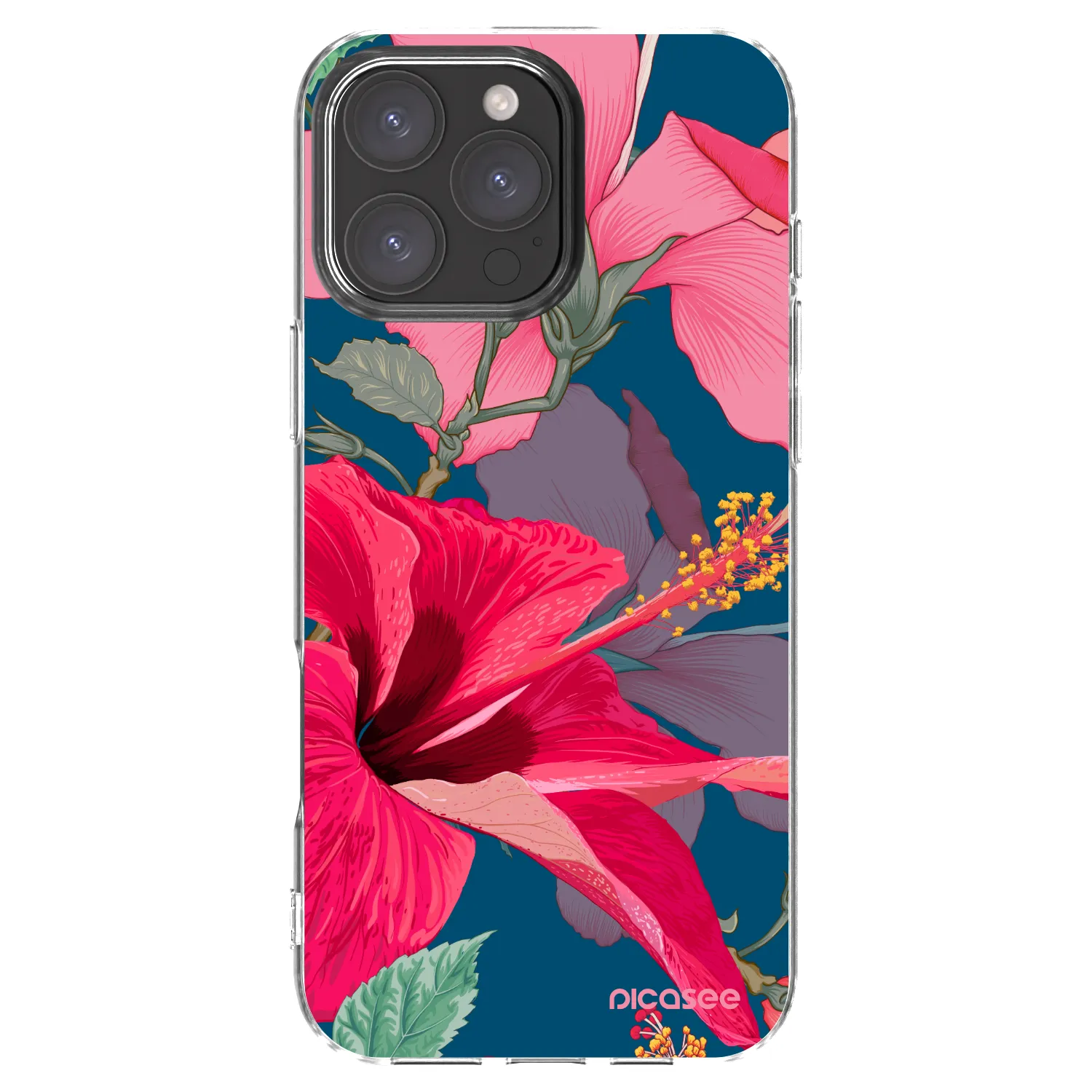 Picasee silikonski prozorni ovitek za Apple iPhone 16 Pro Max - Hibiscus