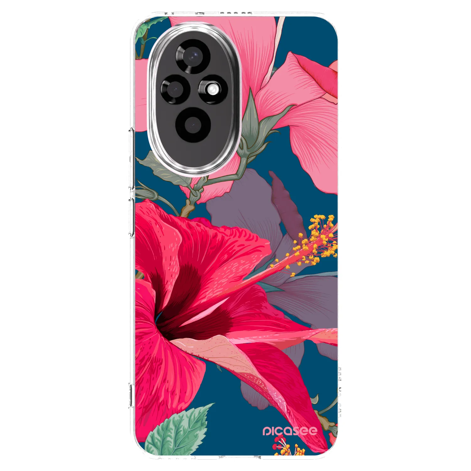 Picasee silikonski prozorni ovitek za Honor 200 5G - Hibiscus