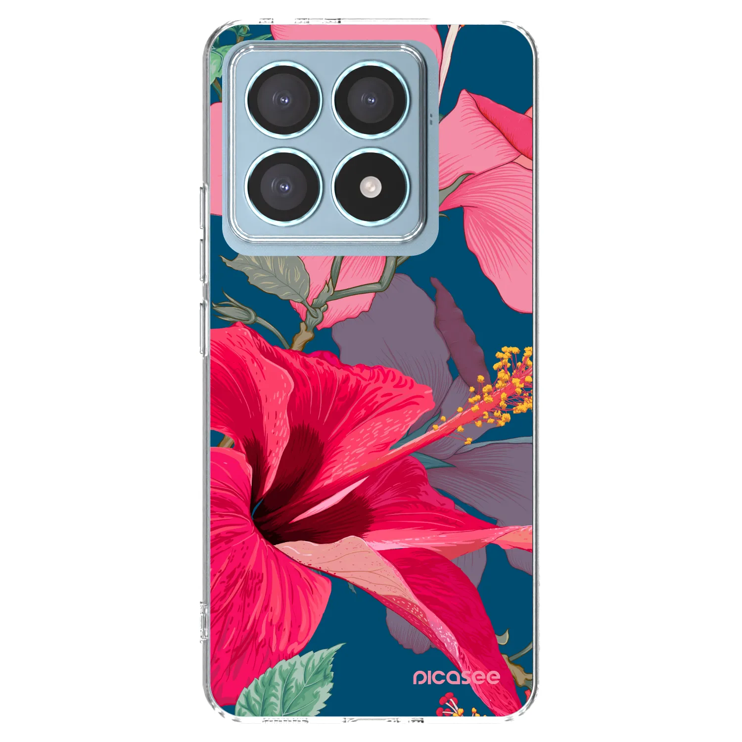 Picasee silikonski prozorni ovitek za Xiaomi 14T Pro - Hibiscus