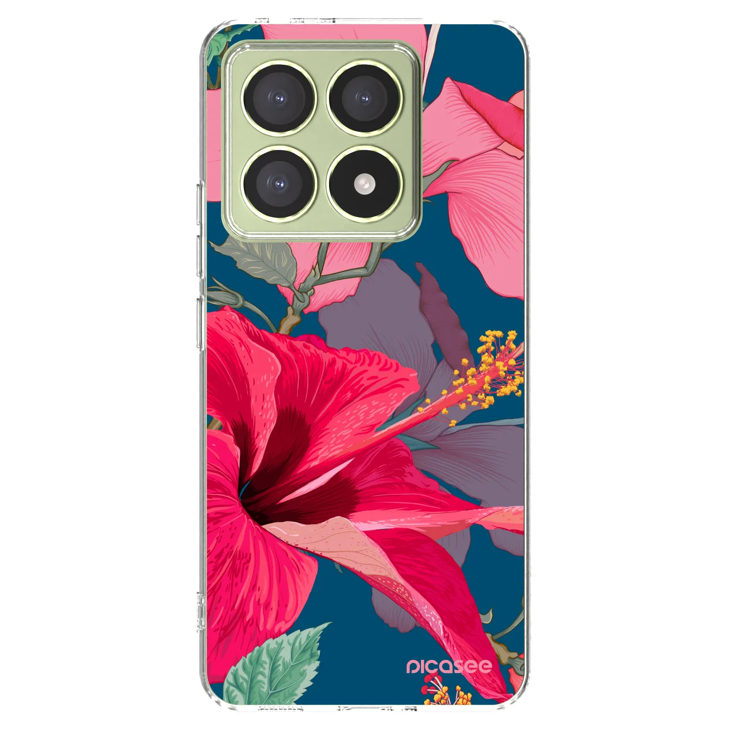 Picasee silikonski prozorni ovitek za Xiaomi 14T - Hibiscus