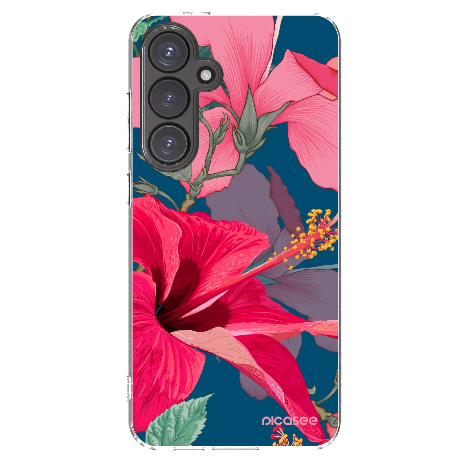 Picasee silikonski prozorni ovitek za Samsung Galaxy S24 FE S721B - Hibiscus