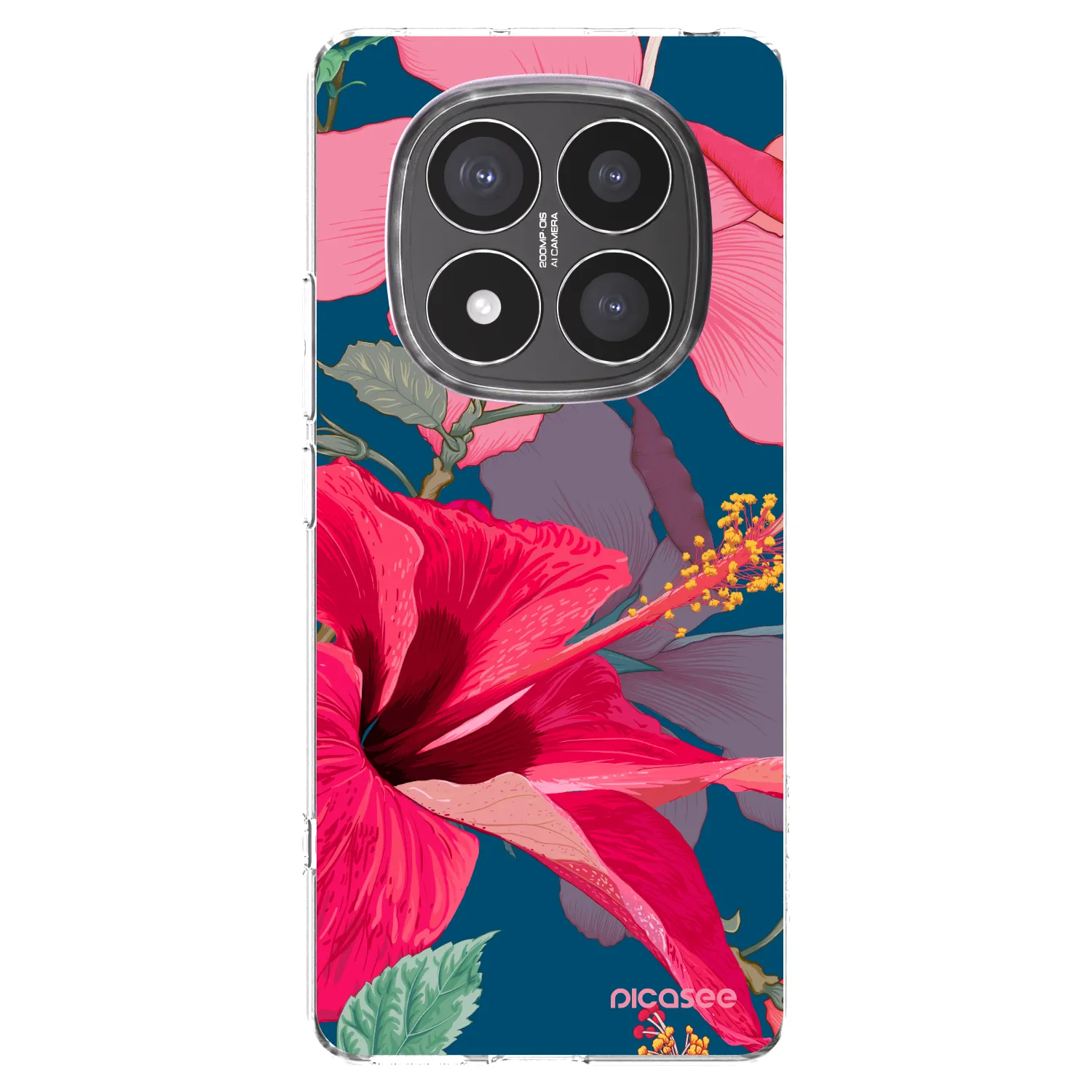 Picasee silikonski prozorni ovitek za Xiaomi Redmi Note 14 Pro+ 5G - Hibiscus