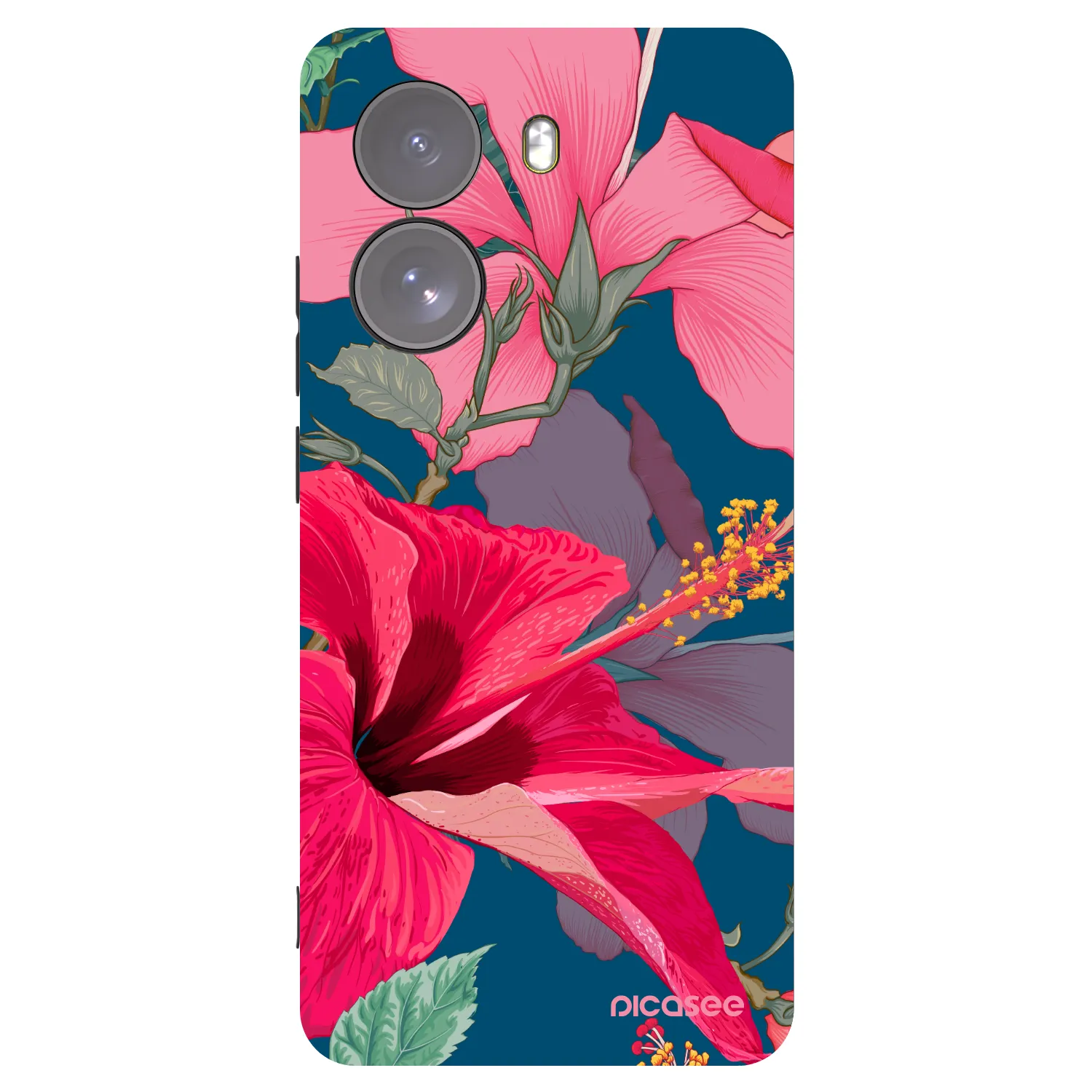 Picasee silikonski črni ovitek za Xiaomi Poco X7 - Hibiscus