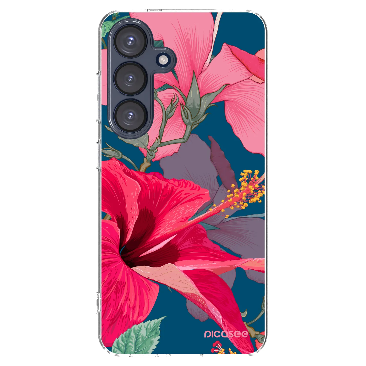 Picasee silikonski prozorni ovitek za Samsung Galaxy S25 5G - Hibiscus