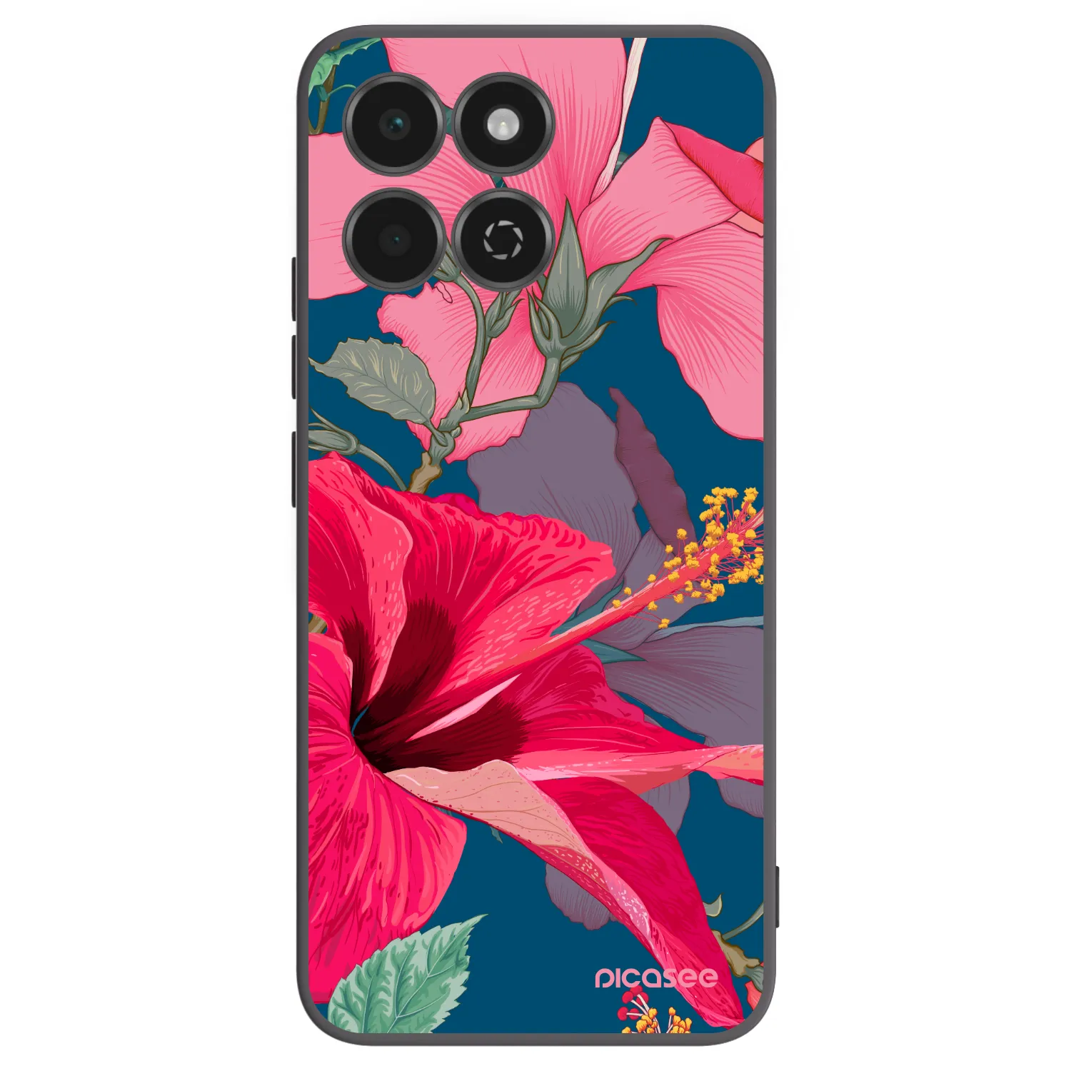 Picasee silikonski črni ovitek za Honor 200 Smart 5G - Hibiscus
