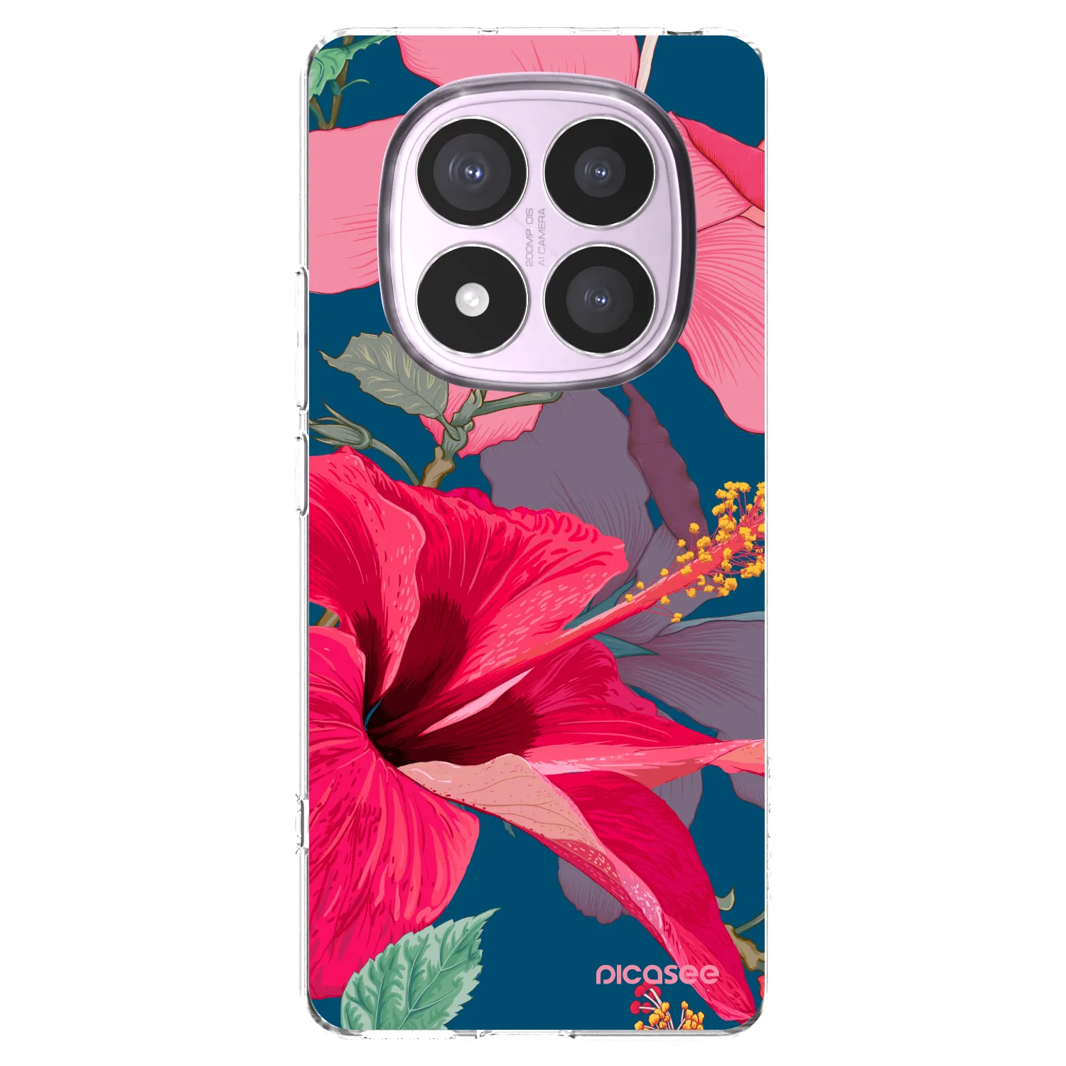 Picasee silikonski prozorni ovitek za Xiaomi Redmi Note 14 Pro 4G - Hibiscus
