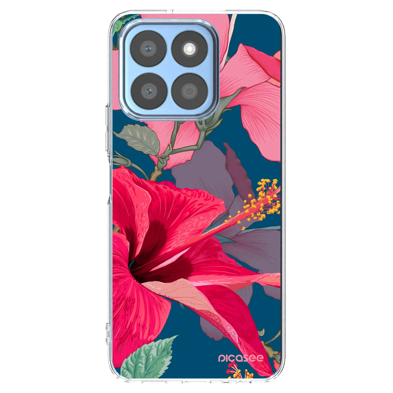 Picasee silikonski prozorni ovitek za Honor X8c - Hibiscus