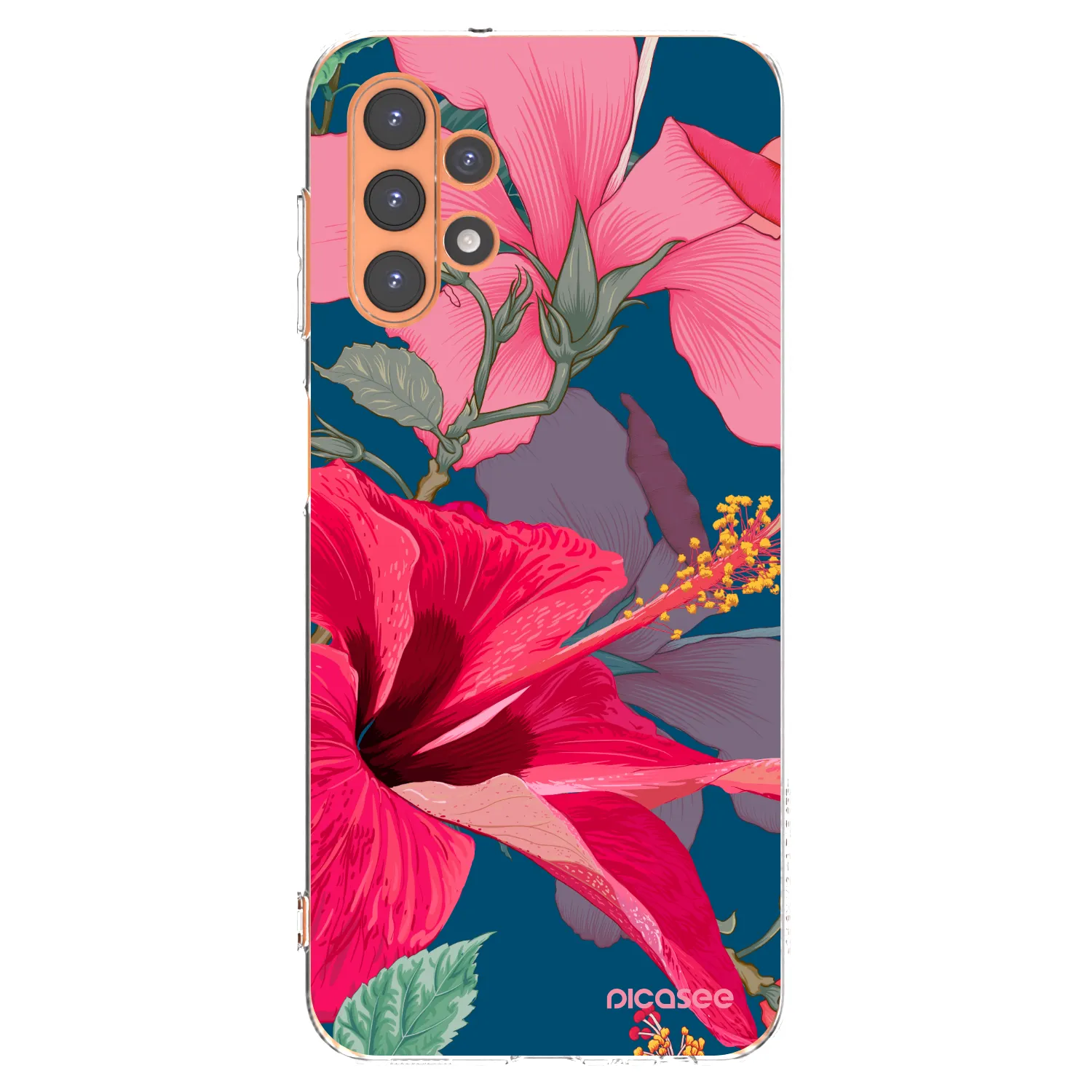 Picasee silikonski prozorni ovitek za Samsung Galaxy A13 5G - Hibiscus