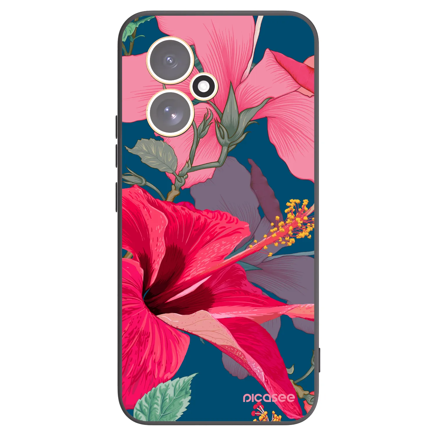 Picasee silikonski črni ovitek za Honor 400 5G - Hibiscus