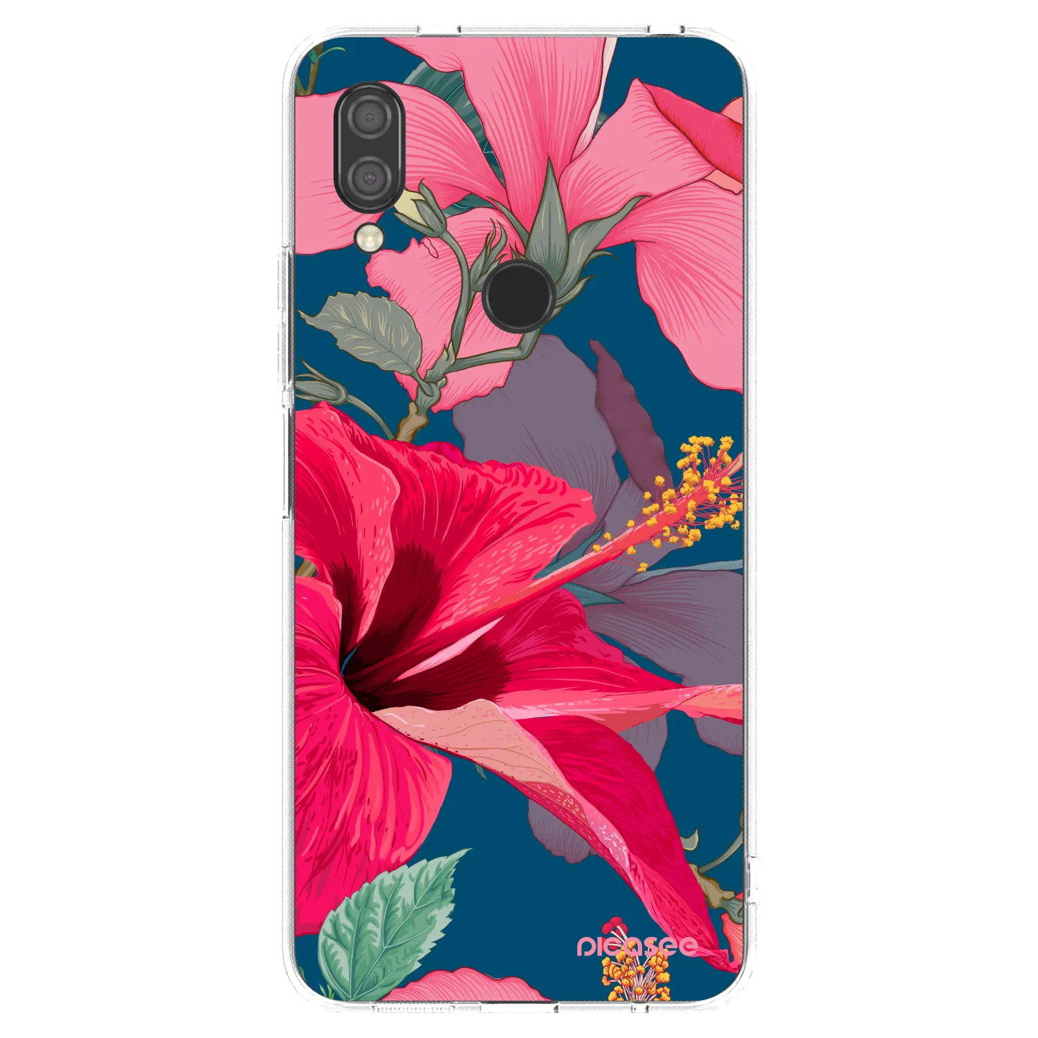 Picasee silikonski prozorni ovitek za Xiaomi Redmi 7 - Hibiscus