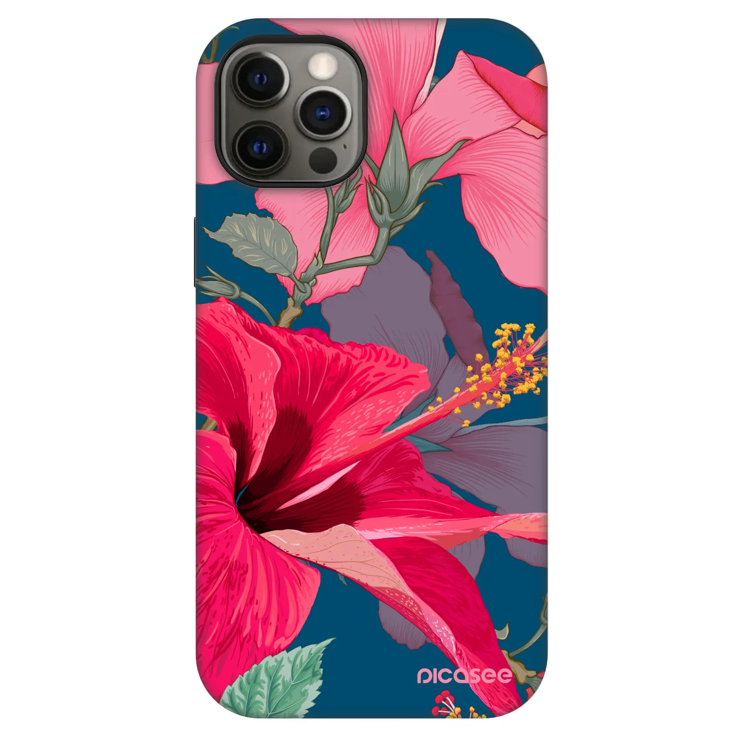 Picasee Fashion Case MagSafe za Apple iPhone 12 - Hibiscus