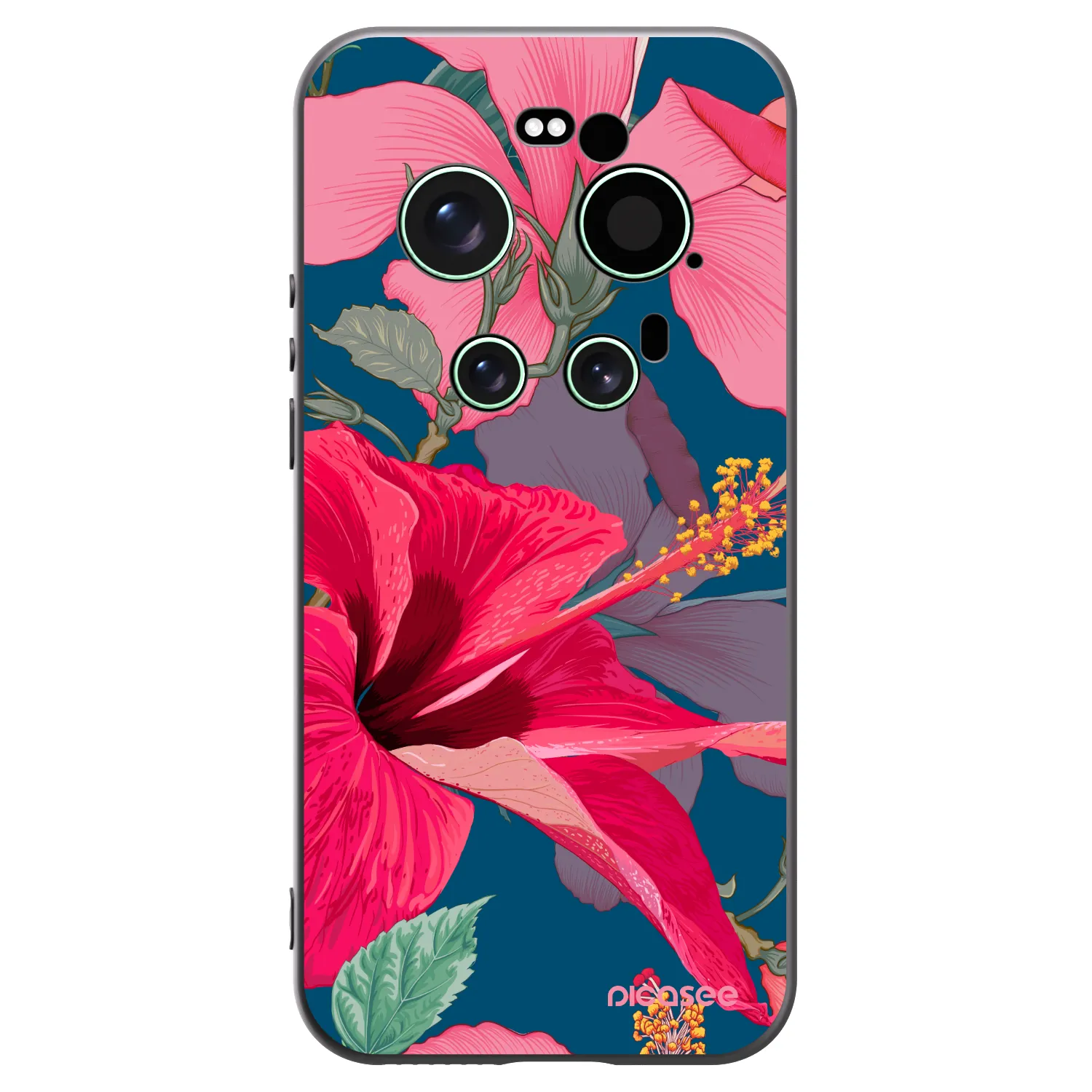 Picasee silikonski črni ovitek za Xiaomi 17 Ultra - Hibiscus