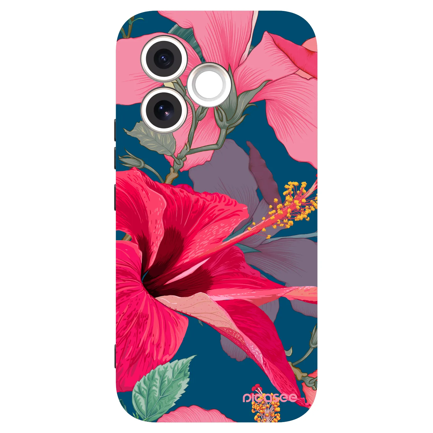 Picasee silikonski črni ovitek za Honor 600 Lite - Hibiscus