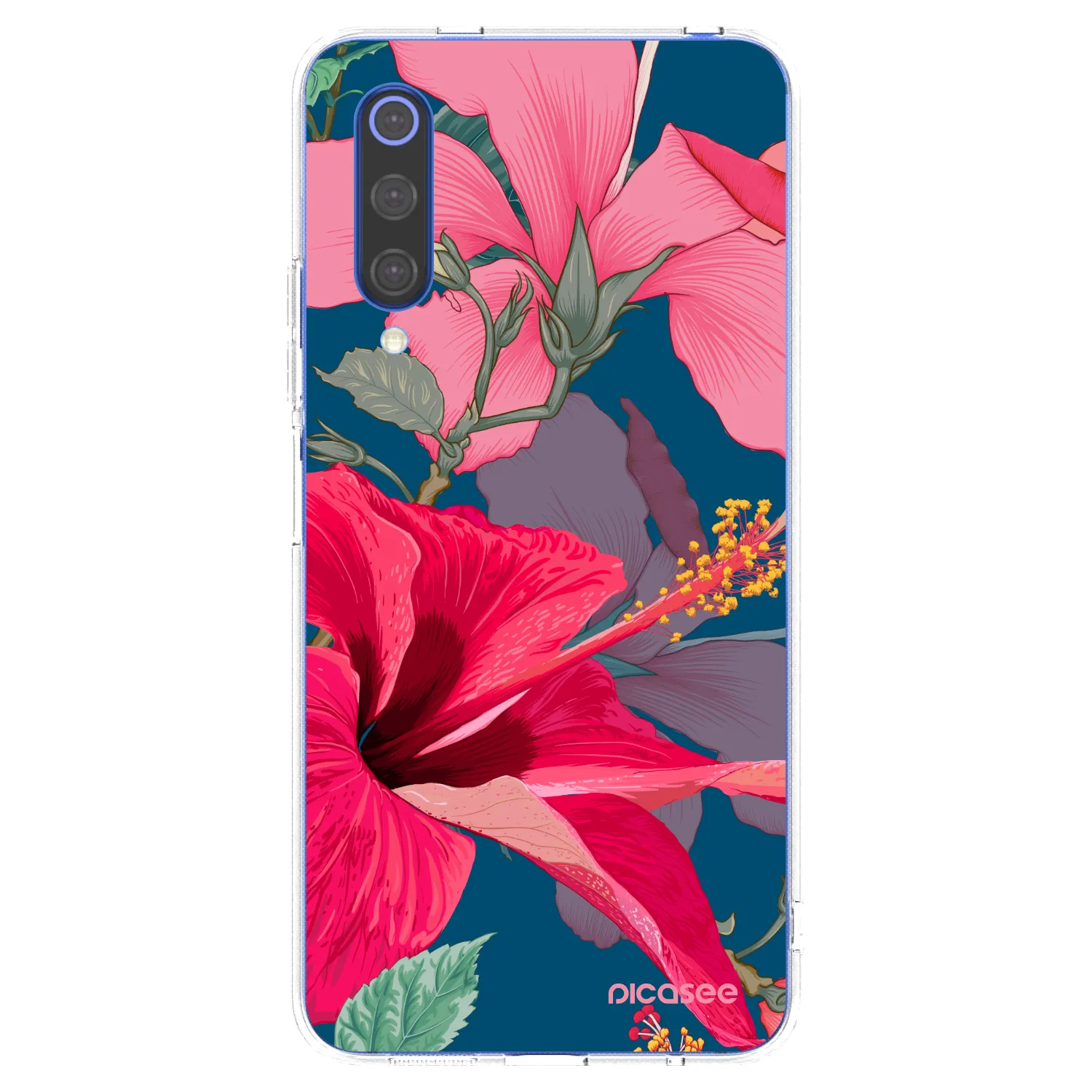 Picasee silikonski prozorni ovitek za Xiaomi Mi 9 SE - Hibiscus