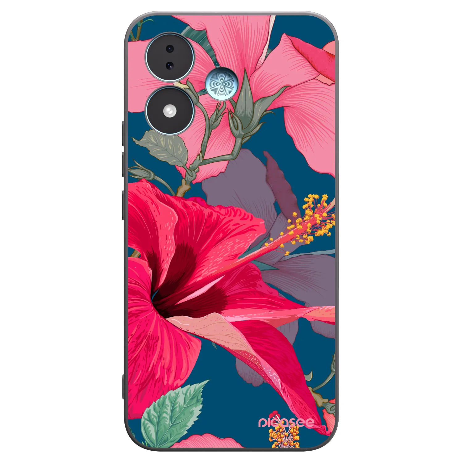 Picasee silikonski črni ovitek za Xiaomi Redmi Note 17 5G - Hibiscus