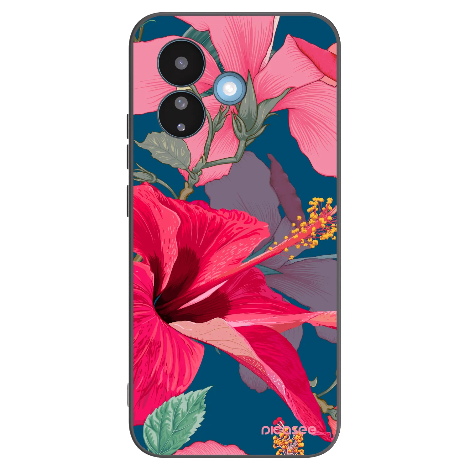 Picasee silikonski črni ovitek za Xiaomi Redmi Note 17 Pro 5G - Hibiscus