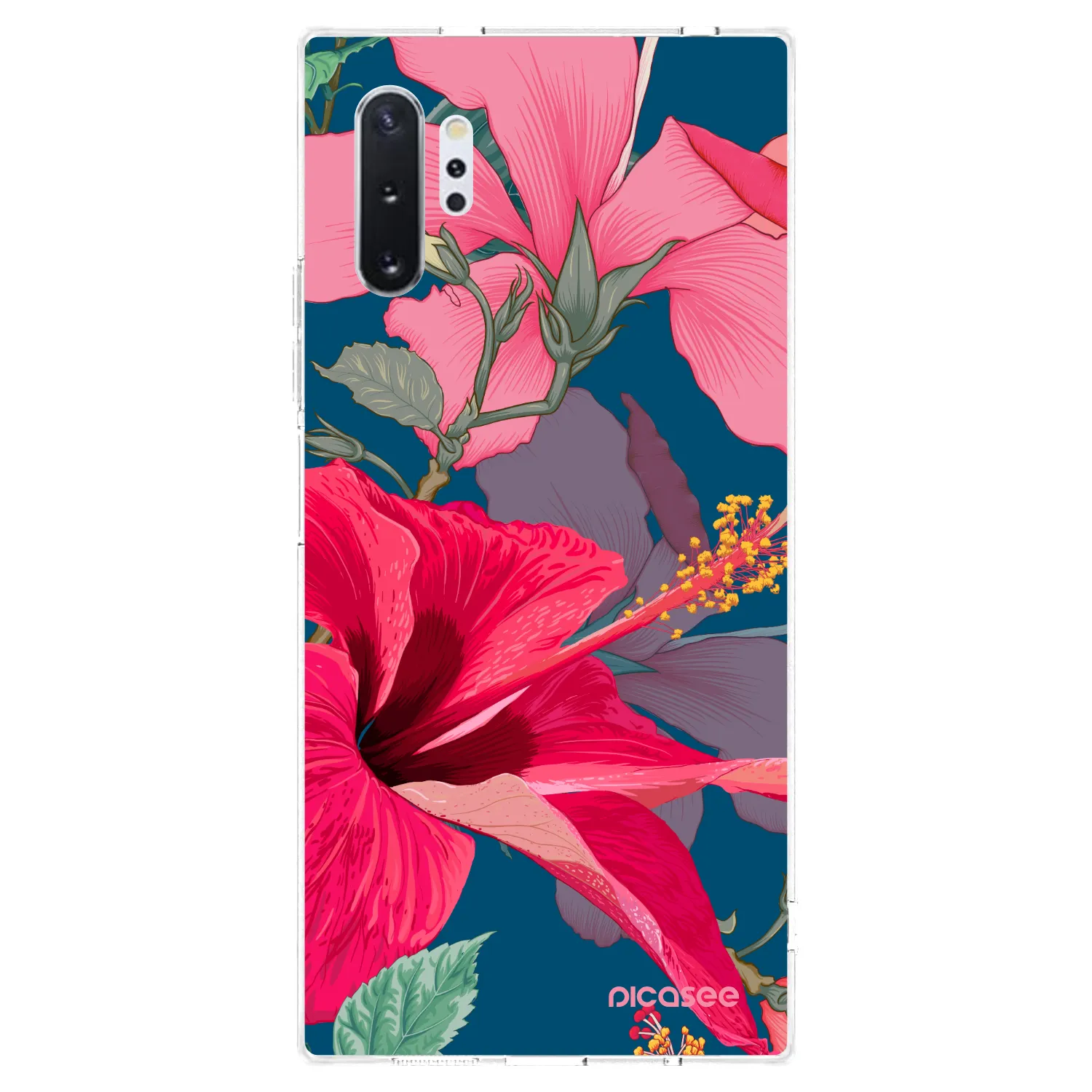 Picasee silikonski prozorni ovitek za Samsung Galaxy Note 10+ N975F - Hibiscus