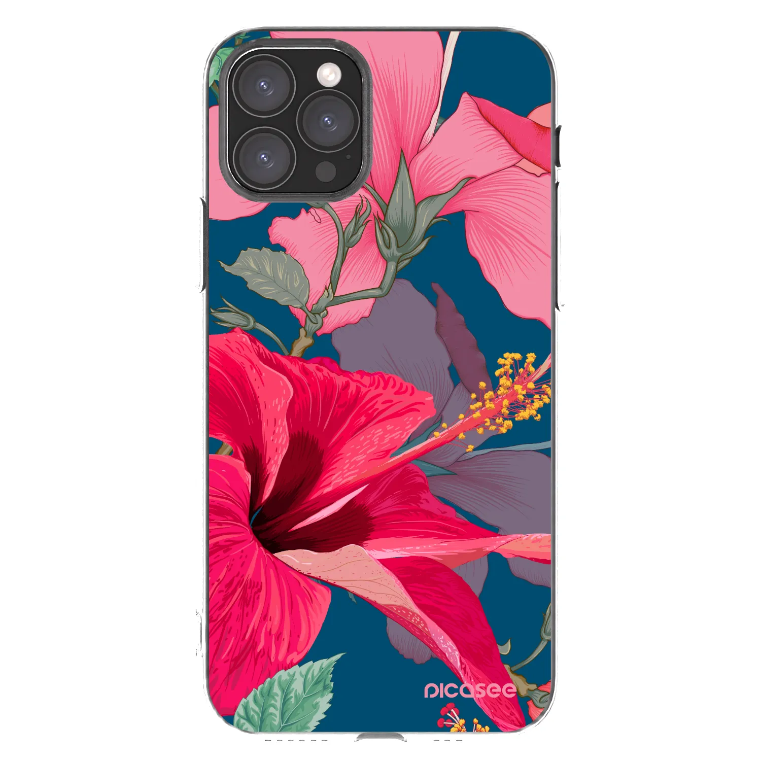 Picasee silikonski prozorni ovitek za Apple iPhone 11 Pro - Hibiscus