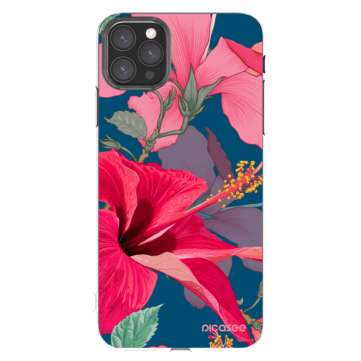 Picasee silikonski prozorni ovitek za Apple iPhone 11 Pro Max - Hibiscus