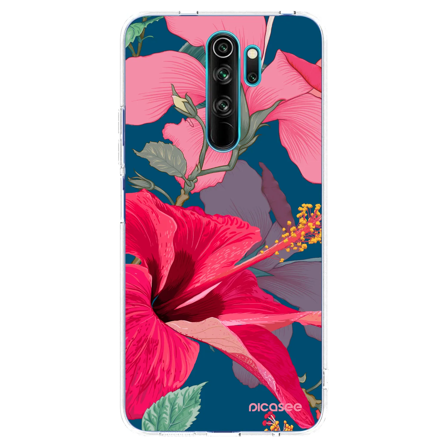 Picasee silikonski prozorni ovitek za Xiaomi Redmi Note 8 Pro - Hibiscus