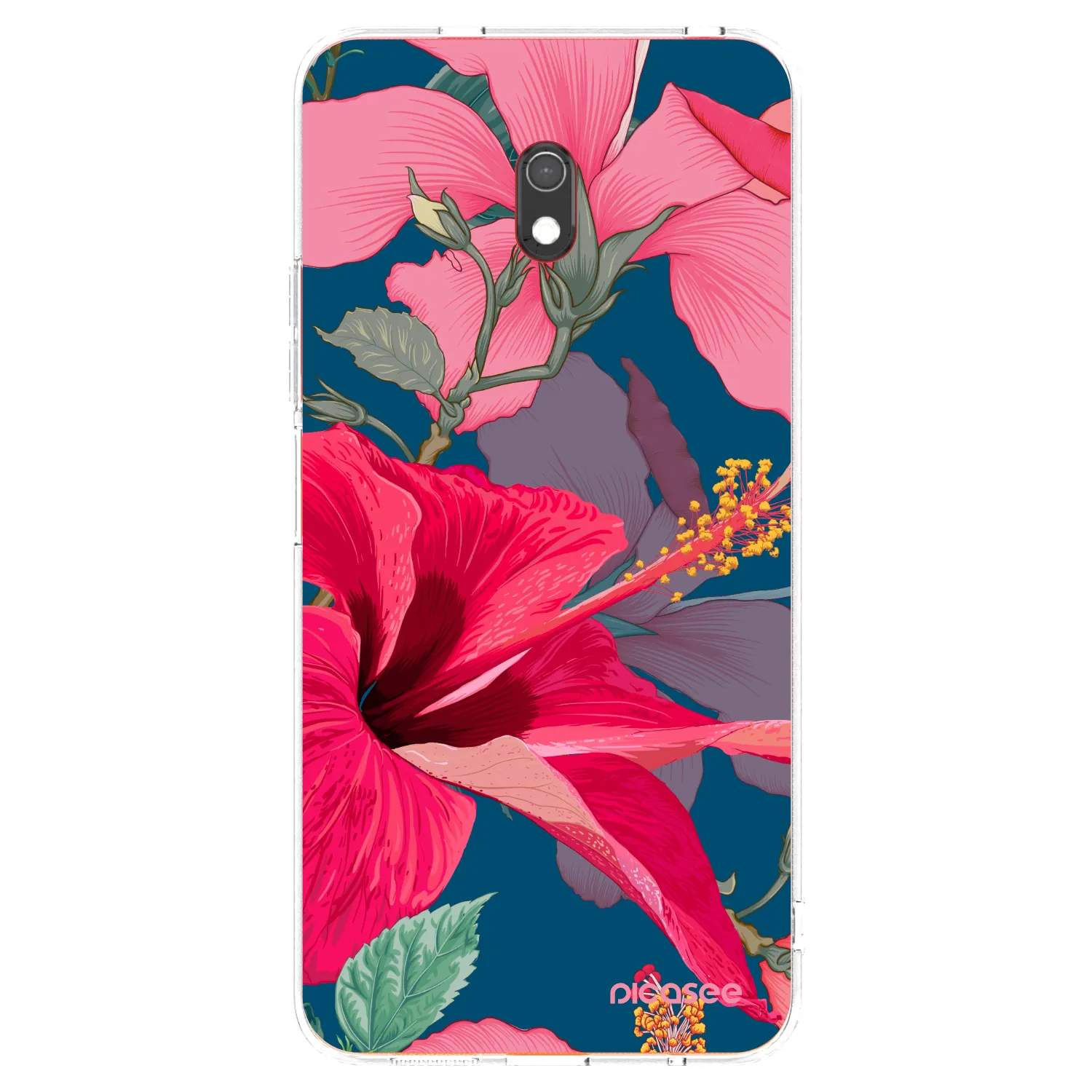 Picasee silikonski prozorni ovitek za Xiaomi Redmi 8A - Hibiscus