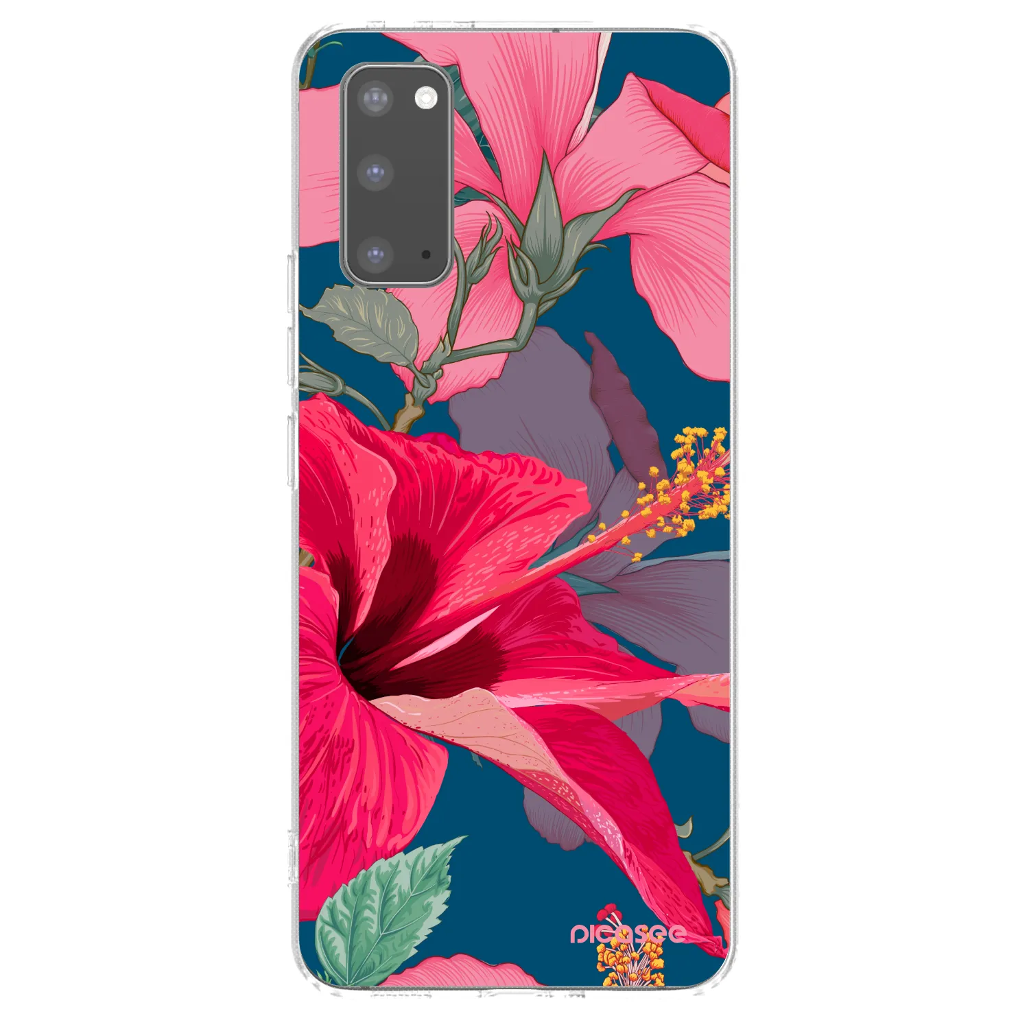 Picasee silikonski prozorni ovitek za Samsung Galaxy S20 G980F - Hibiscus