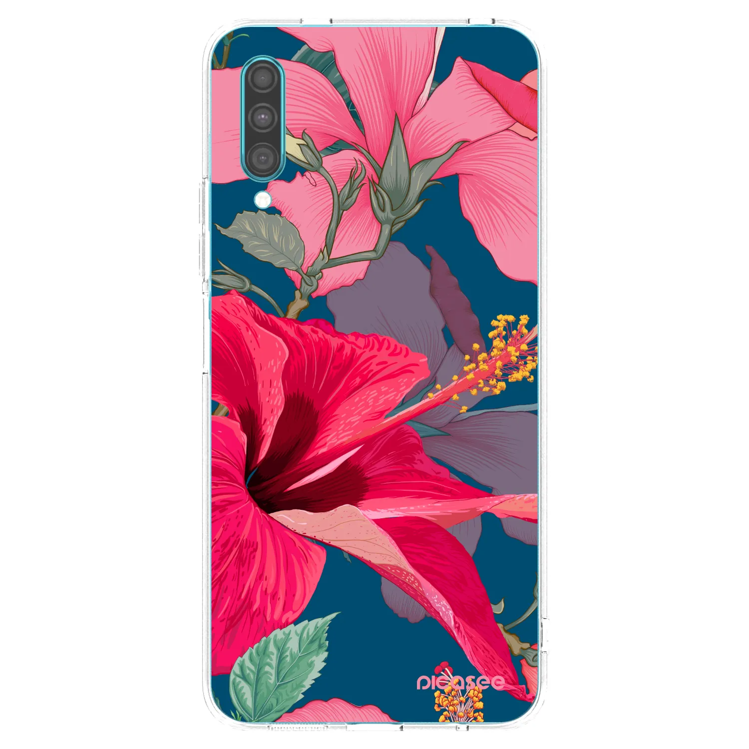 Picasee silikonski prozorni ovitek za Samsung Galaxy A30s A307F - Hibiscus