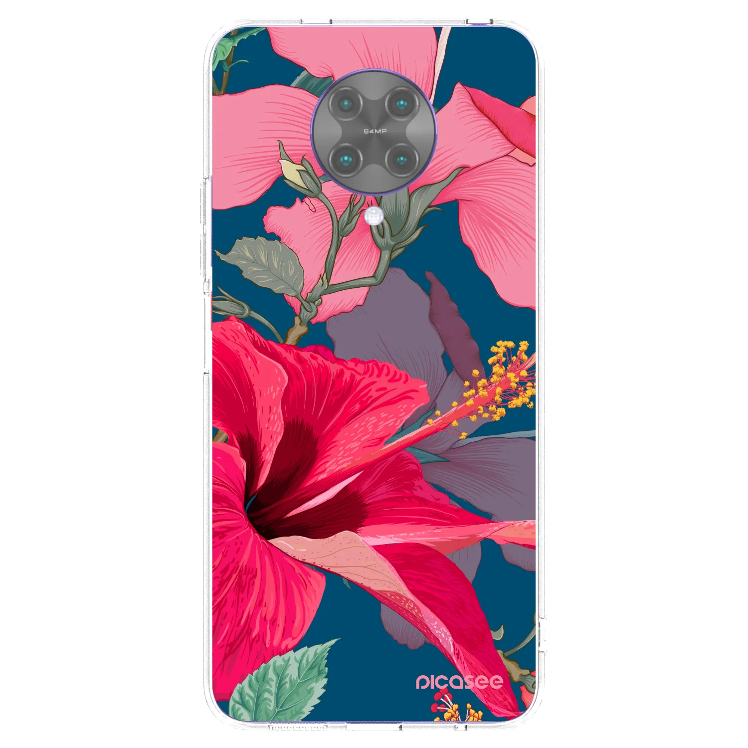 Picasee silikonski prozorni ovitek za Xiaomi Poco F2 Pro - Hibiscus