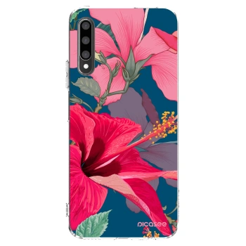 Picasee silikonski prozorni ovitek za Honor 9X Pro - Hibiscus