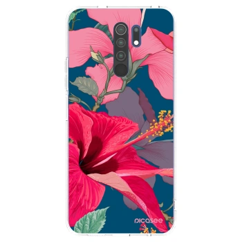 Picasee silikonski prozorni ovitek za Xiaomi Redmi 9 - Hibiscus