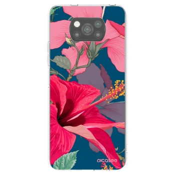 Picasee silikonski črni ovitek za Xiaomi Poco X3 - Hibiscus