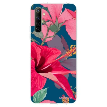 Picasee silikonski prozorni ovitek za Realme 6i - Hibiscus