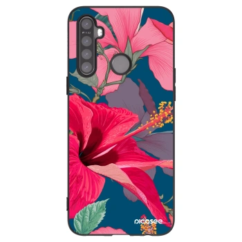 Picasee silikonski črni ovitek za Realme 6i - Hibiscus