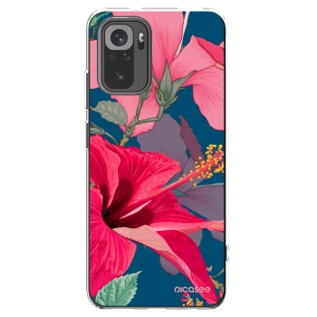 Picasee silikonski prozorni ovitek za Xiaomi Redmi Note 10 - Hibiscus