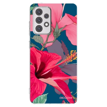 Picasee silikonski prozorni ovitek za Samsung Galaxy A52 5G A525F - Hibiscus