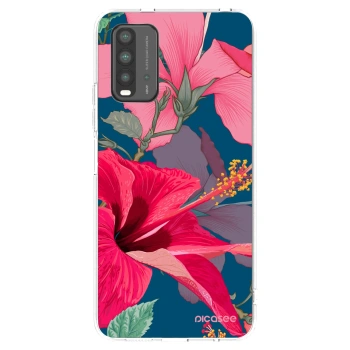 Picasee silikonski prozorni ovitek za Xiaomi Redmi 9T - Hibiscus