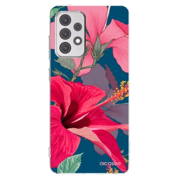 Picasee silikonski prozorni ovitek za Samsung Galaxy A52s 5G A528B - Hibiscus