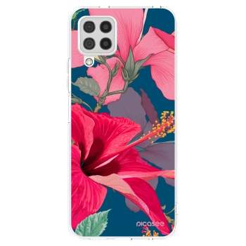 Picasee silikonski prozorni ovitek za Samsung Galaxy A22 A225F 4G - Hibiscus