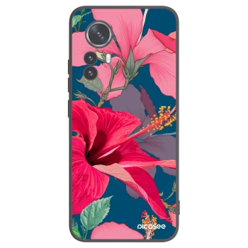 Picasee silikonski črni ovitek za Xiaomi 12 Pro - Hibiscus