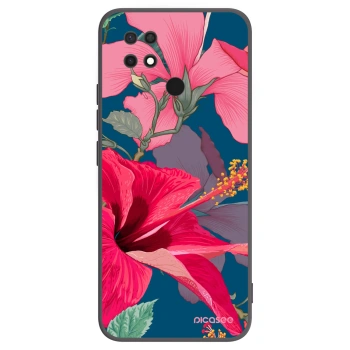 Picasee silikonski črni ovitek za Xiaomi Redmi 10C - Hibiscus