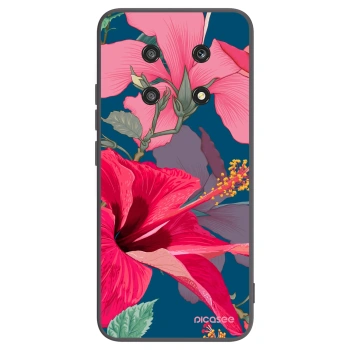 Picasee silikonski črni ovitek za Honor Magic4 Lite 5G - Hibiscus