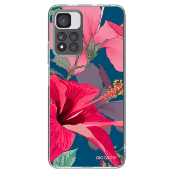 Picasee silikonski prozorni ovitek za Xiaomi Redmi Note 11 Pro+ 5G - Hibiscus