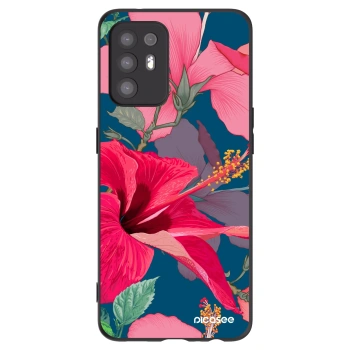 Picasee silikonski črni ovitek za OPPO A94 5G - Hibiscus