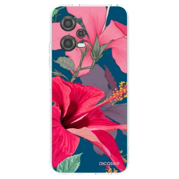 Picasee silikonski prozorni ovitek za Xiaomi Poco X5 - Hibiscus