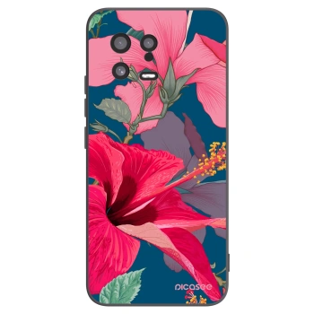 Picasee silikonski črni ovitek za Xiaomi 13 - Hibiscus